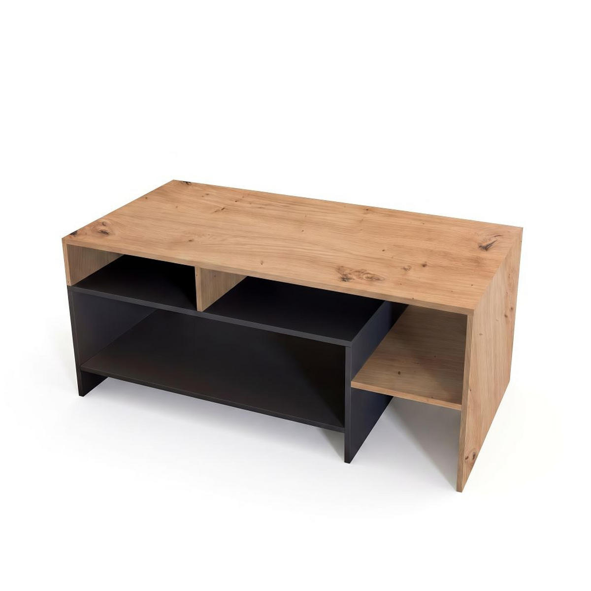 KLUB STOLIĆ antracit, hrast Artisan  drvni materijal  - hrast Artisan/antracit, Design, drvni materijal (120/53/60cm) - Ti'me