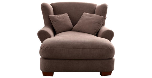 XXL-SESSEL - Taupe, ROMANTIK / LANDHAUS, Holz/Textil (120/101/142cm) - Cantus