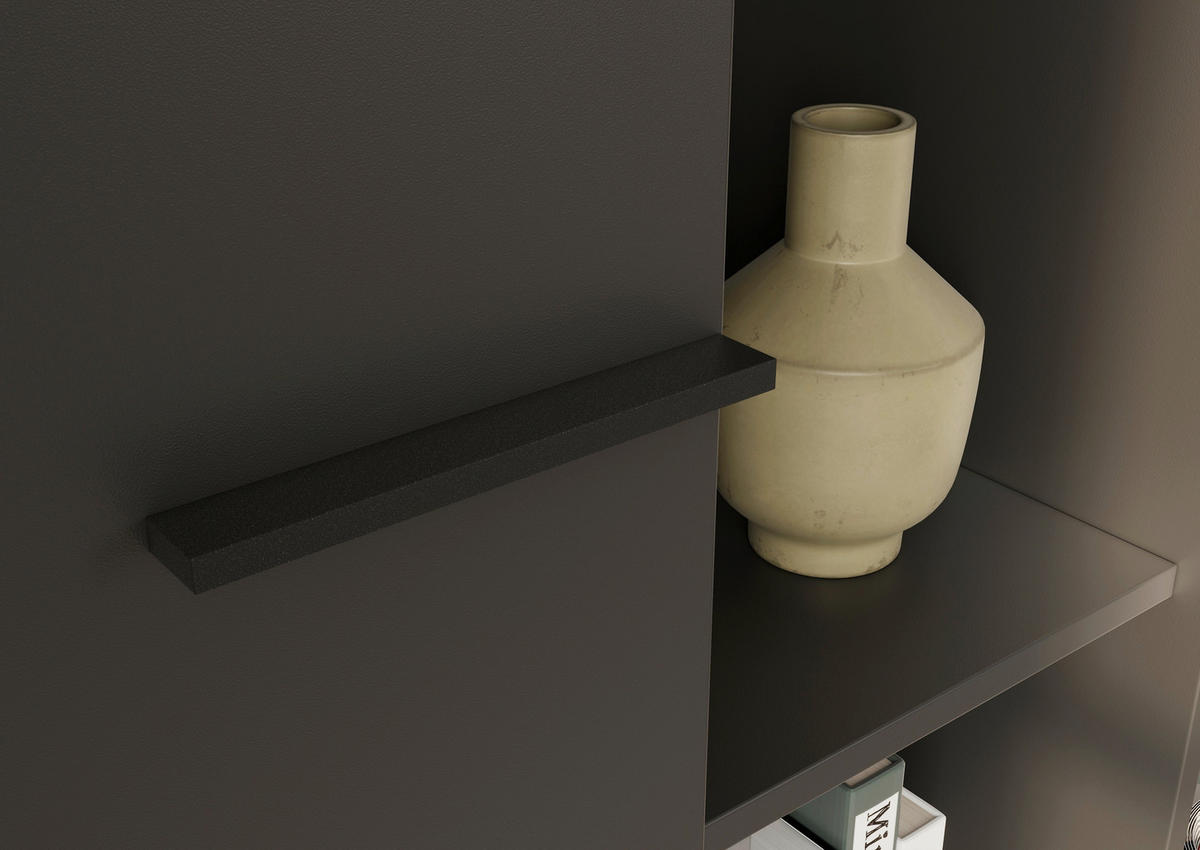 AKTENSCHRANK Graphitfarben  - Graphitfarben, Design, Holzwerkstoff (64/120/34cm) - Germania