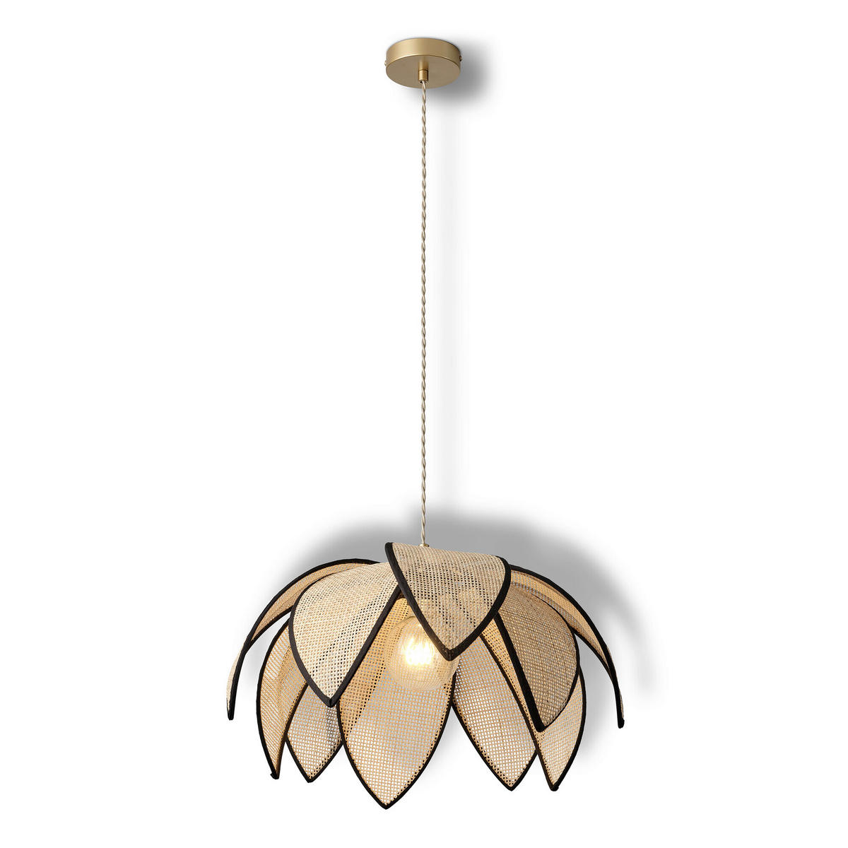 HÄNGELEUCHTE 48/134 cm  - Beige, Basics, Holz/Metall (48/134cm) - Osram