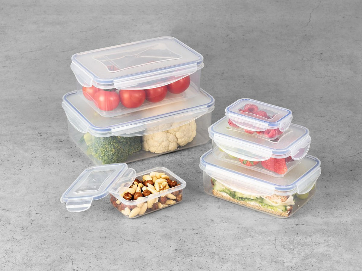 FRISCHHALTEDOSENSET GOURMETmaxx 6-teilig  - Blau/Transparent, Basics, Kunststoff (25/18/8,5cm) - GOURMETMAXX