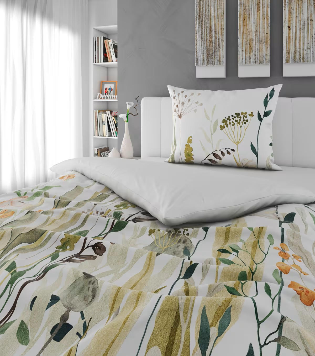 Lenjerie De Pat Cu Două Fețe 220/200 cm  - verde, textil (220/200cm) - Esposa