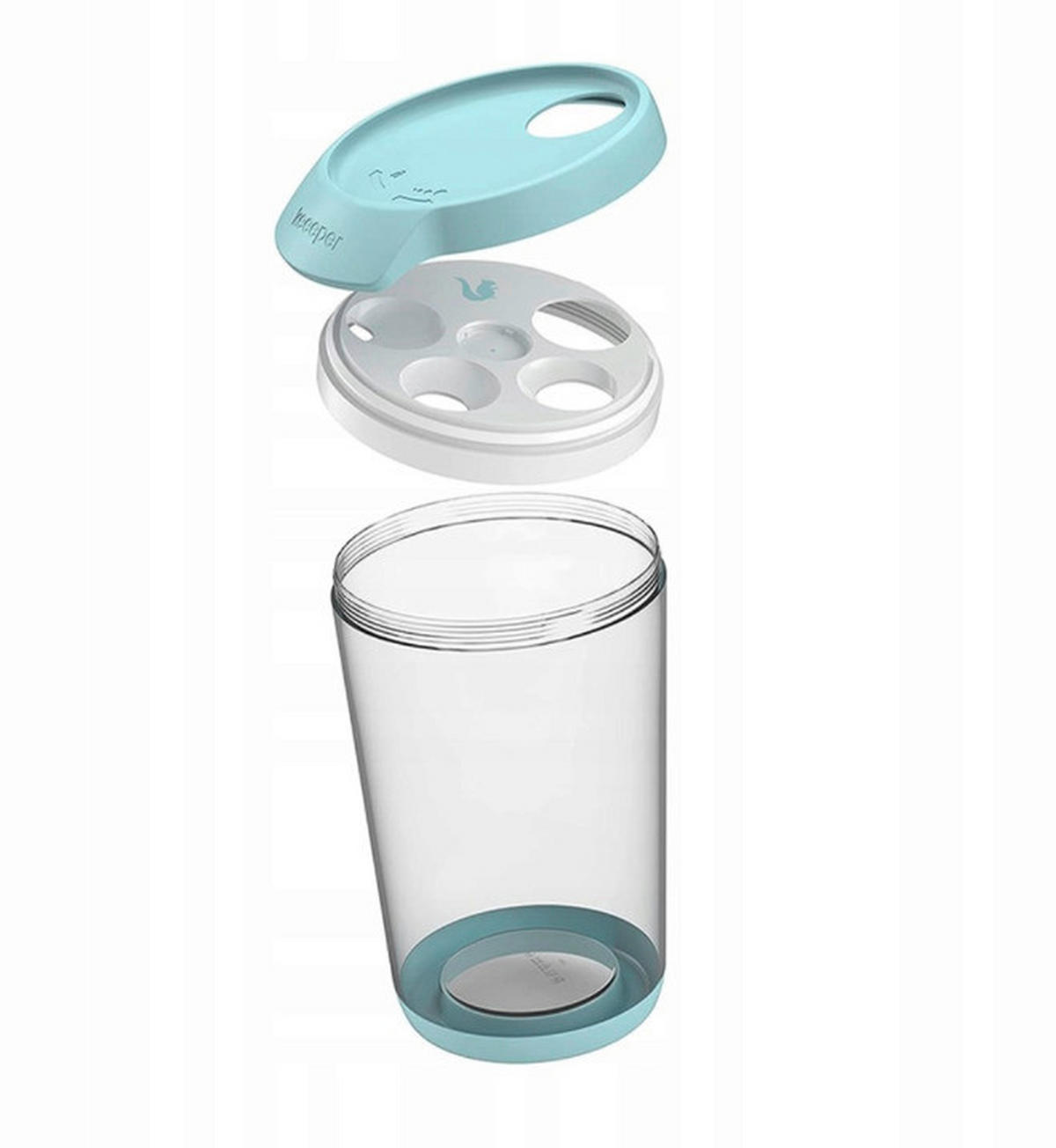 KUTIJA ZA HRANU  2,5 l    - mintzelena/prozirna, Osnovno, plastika (15/15/25cm)
