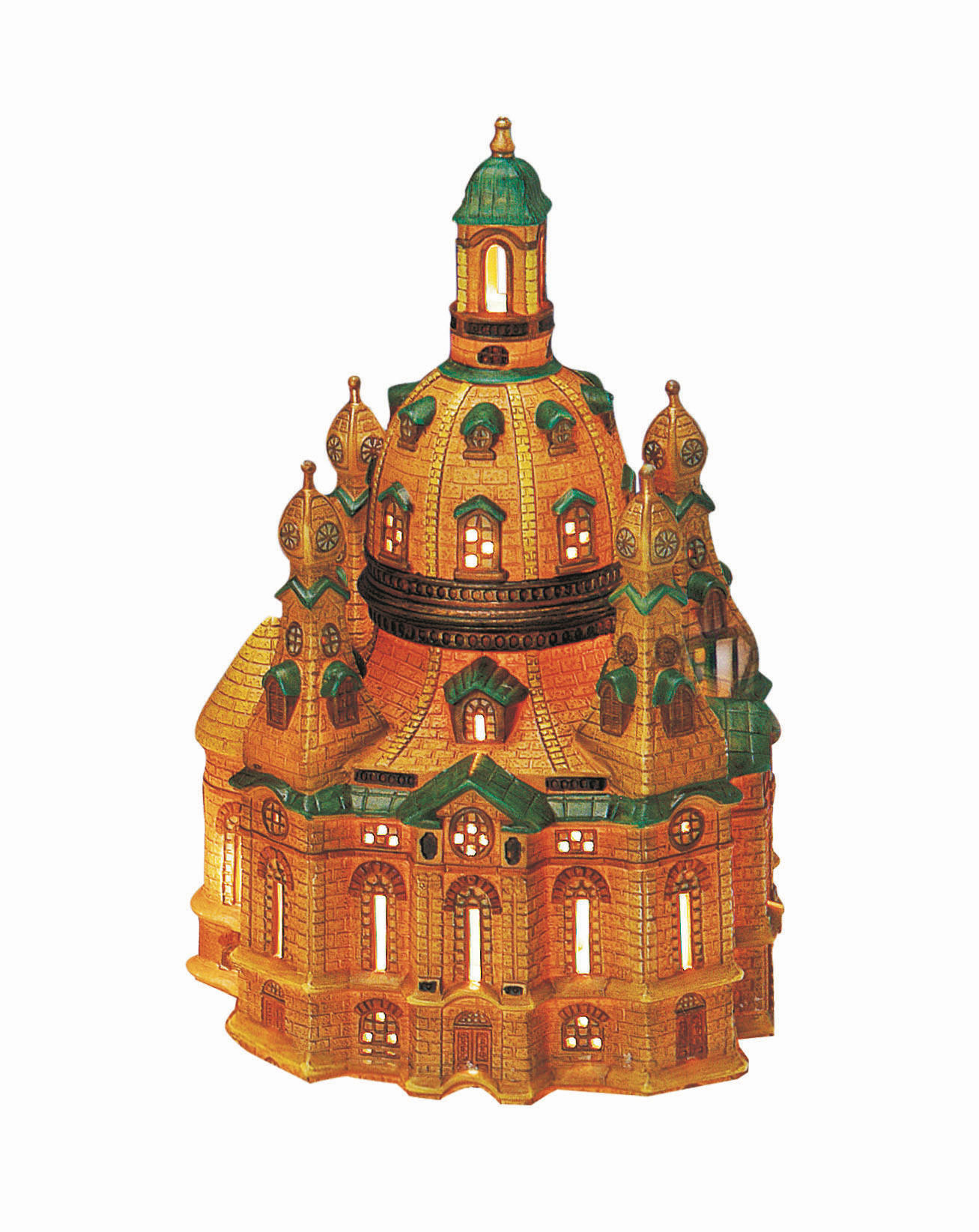 XXXLutz Dekohaus Frauenkirche Dresden Braun, Grün 17x26x16 cm