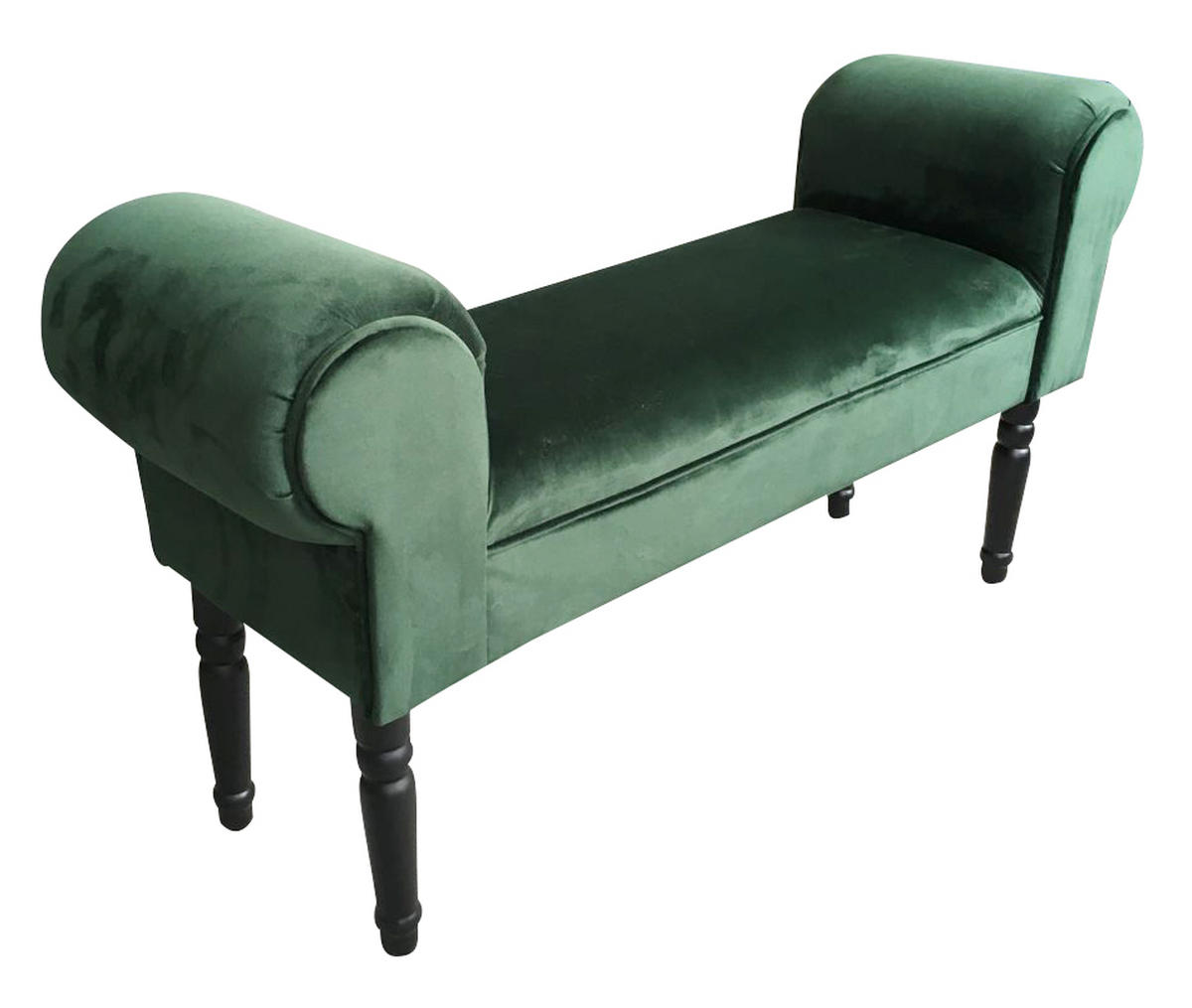 TABURE-KLUPA drvo, tekstil  zelena, crna        - zelena/crna, Moderno, drvo/tekstil (100/54/30cm)