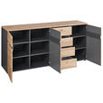 SIDEBOARD  in 180/82/44 cm  - Schwarz/Graphitfarben, Design, Holzwerkstoff/Kunststoff (180/82/44cm) - Voleo