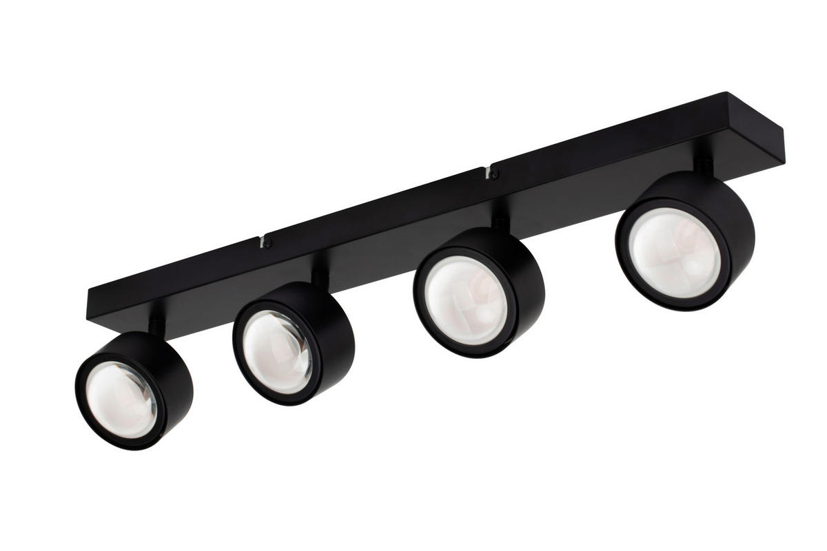 LED-STRAHLER Puk 56/8/10,8 cm   - Schwarz, Design, Metall (56/8/10,8cm) - Novel