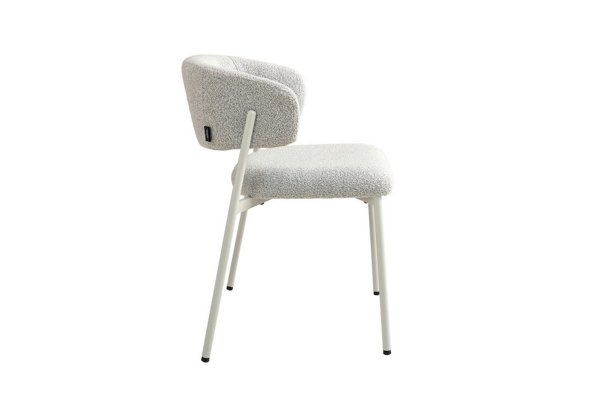 STUHL-SET 2 Stück  Bouclé  Greige  - Greige/Seidengrau, MODERN, Textil/Metall (58/80/60cm) - Schöner Wohnen