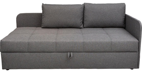 SCHLAFSOFA Flachgewebe Grau  - Schwarz/Grau, Basics, Kunststoff/Textil (205/90/95cm) - Xora