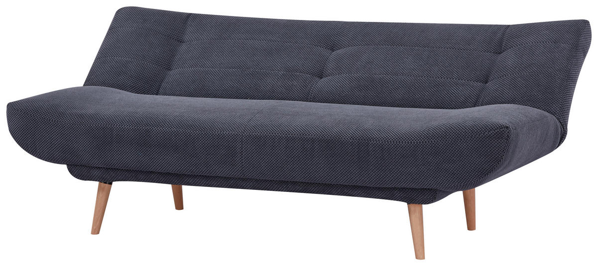 CANAPEA EXTENSIBILĂ textil gri închis  - gri închis/culoare natur, Design, lemn/textil (188/88/86cm) - MID.YOU