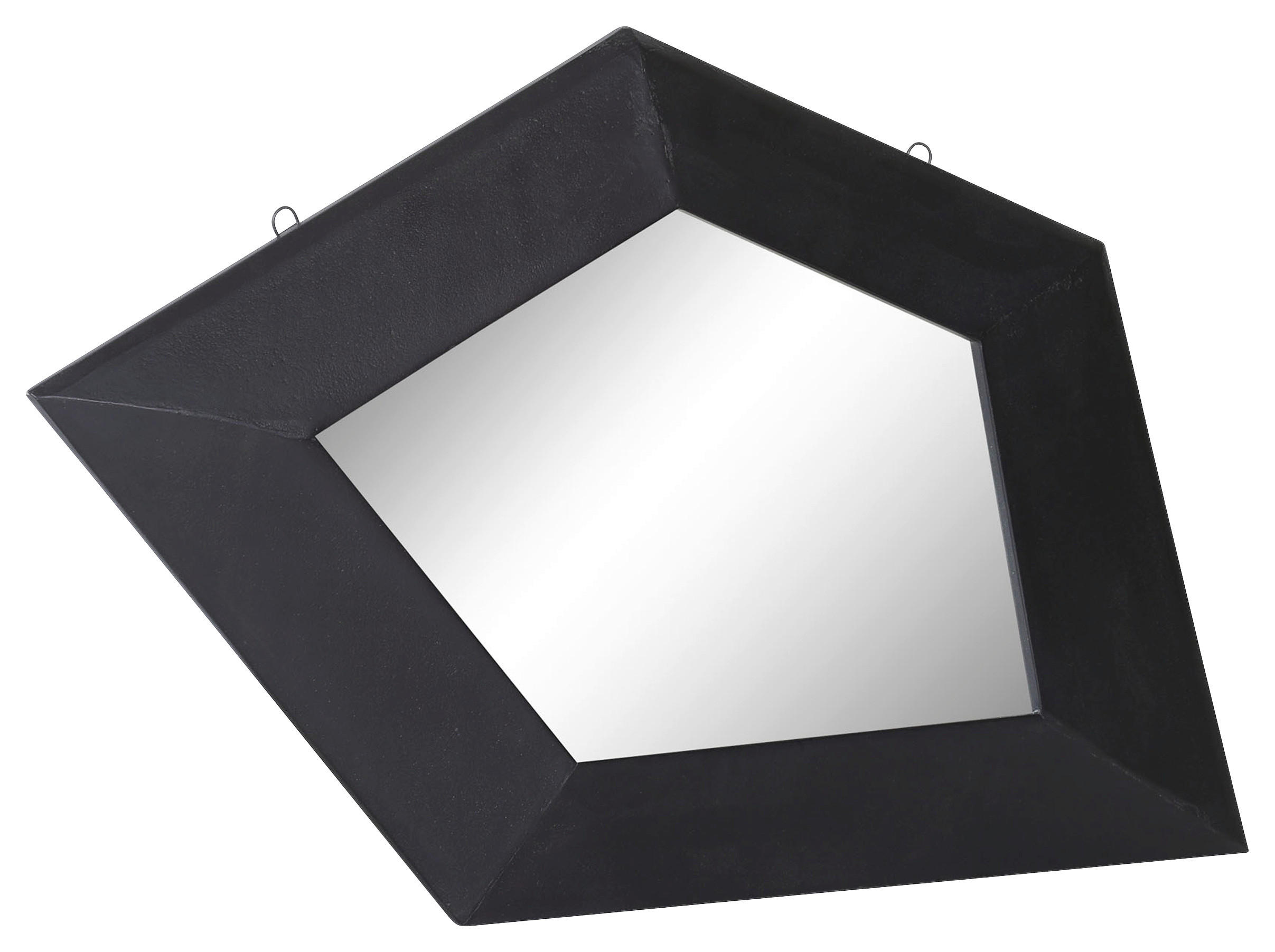 WANDSPIEGEL 100/70/4 cm    in Freiform  - Schwarz, LIFESTYLE, Glas/Holzwerkstoff (100/70/4cm) - Landscape