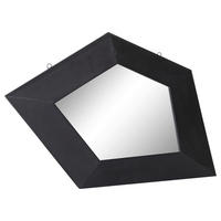 WANDSPIEGEL 100/70/4 cm    in Freiform  - Schwarz, LIFESTYLE, Glas/Holzwerkstoff (100/70/4cm) - Landscape