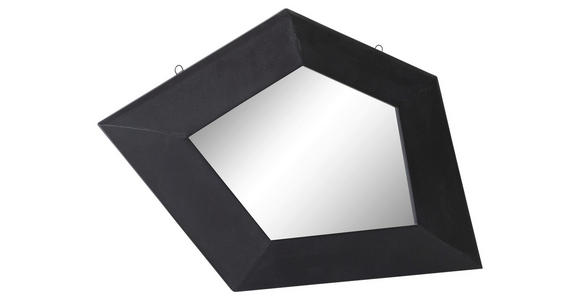 WANDSPIEGEL 100/70/4 cm    in Freiform  - Schwarz, LIFESTYLE, Glas/Holzwerkstoff (100/70/4cm) - Landscape