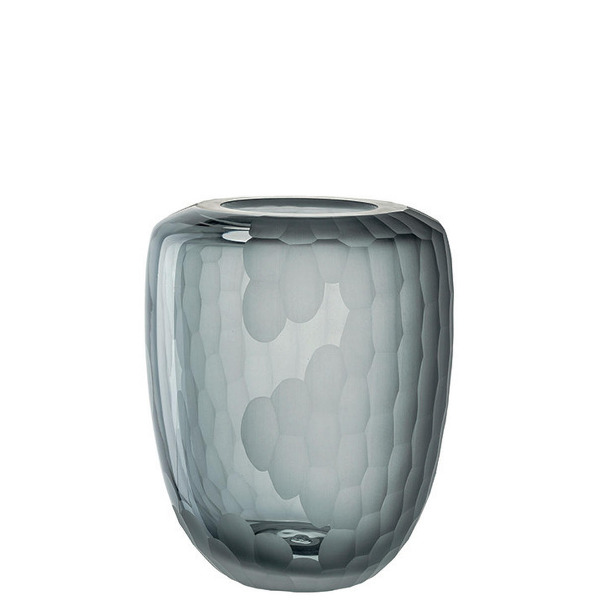 VÁZA, sklo, 22 cm - antracitová, Basics, sklo (18,3/23/18,3cm) - Leonardo