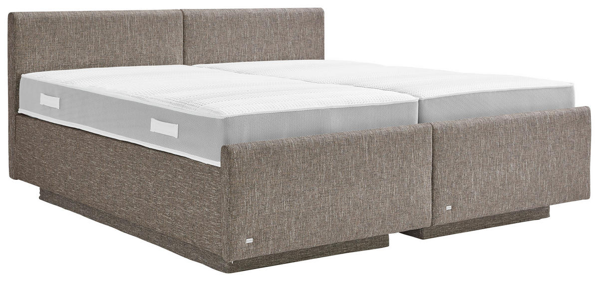 POLSTERBETT Lattenroste, Matratzen Grau 180/200 cm  - Weiß/Grau, Basics, Holz/Textil (180/200cm) - RUF Betten