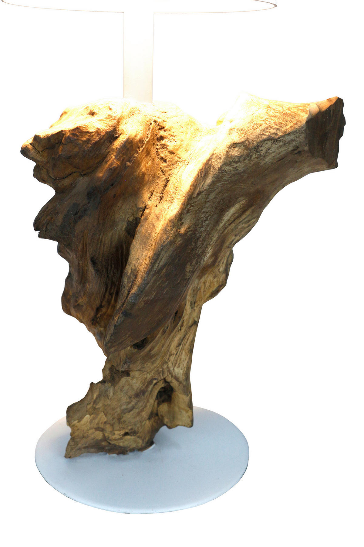 LED-TISCHLEUCHTE 13/29/13 cm   - Weiß/Naturfarben, Design, Holz/Metall (13/29/13cm) - P & B