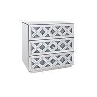 KOMMODE  in 80,5/81/40,5 cm  - Silberfarben, Trend, Glas/Holzwerkstoff (80,5/81/40,5cm) - Ambia Home