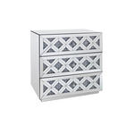 KOMMODE  in 80,5/81/40,5 cm  - Silberfarben, Trend, Glas/Holzwerkstoff (80,5/81/40,5cm) - Ambia Home