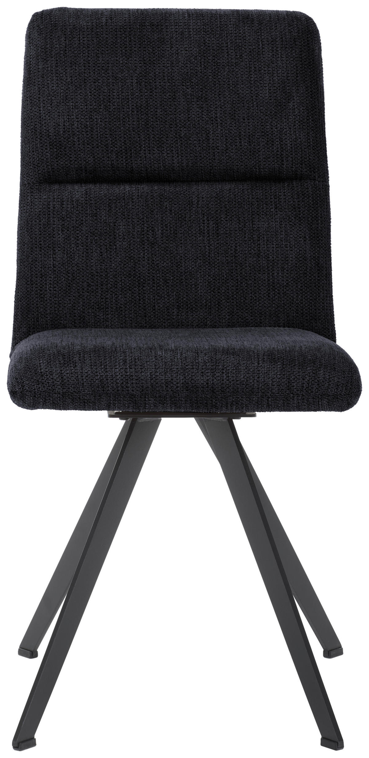 STUHL Webstoff Schwarz  - Schwarz, Design, Textil/Metall (46/91/61cm) - Novel