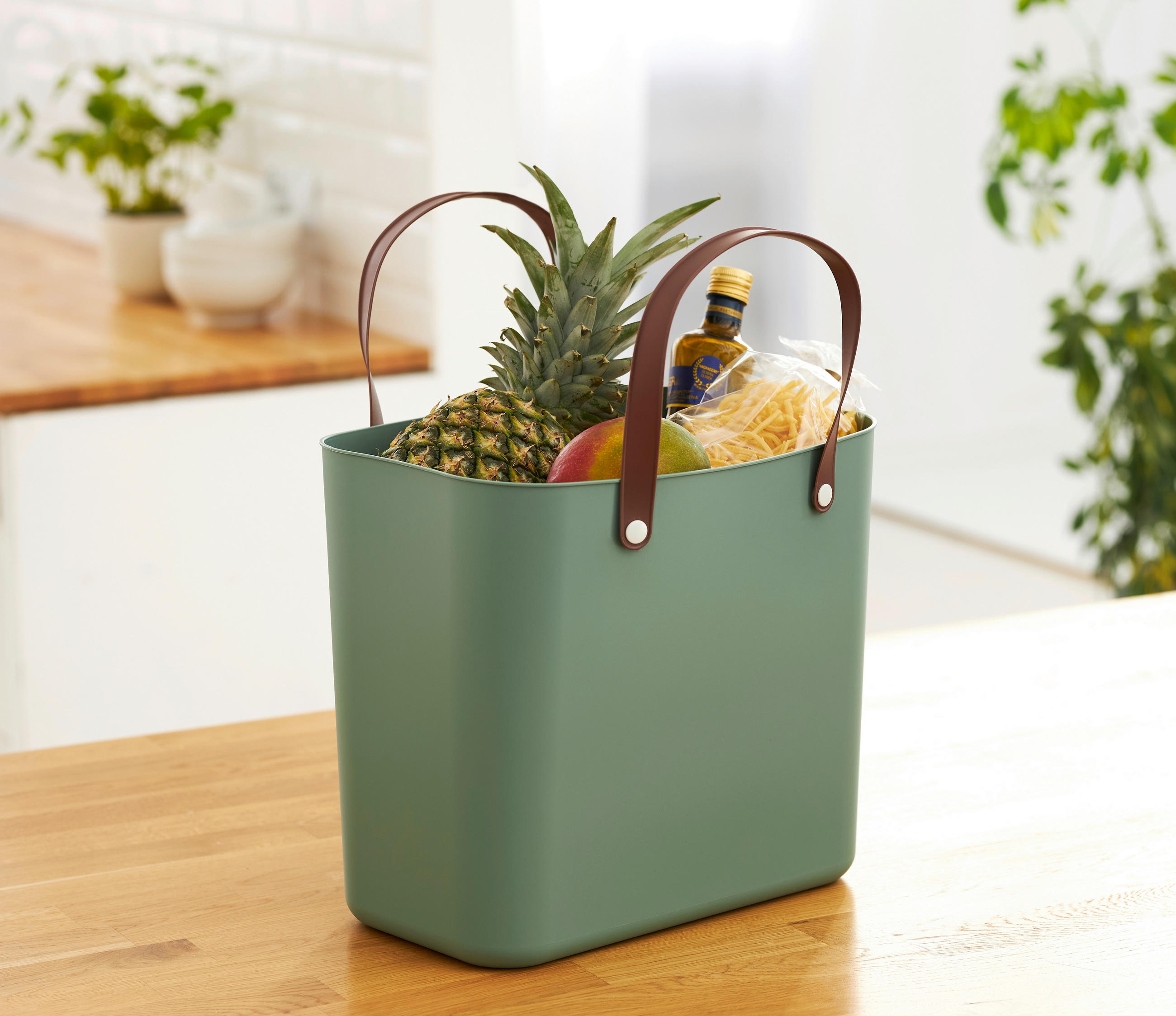 NÁKUPNÁ TAŠKA zelená - zelená, Basics, plast (40/34/23,5cm) - Rotho