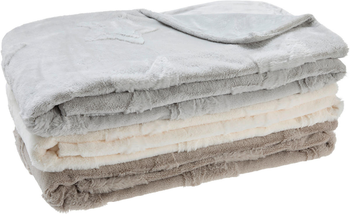 WOHNDECKE 150/200 cm  - Silberfarben, Textil (150/200cm) - X-Mas