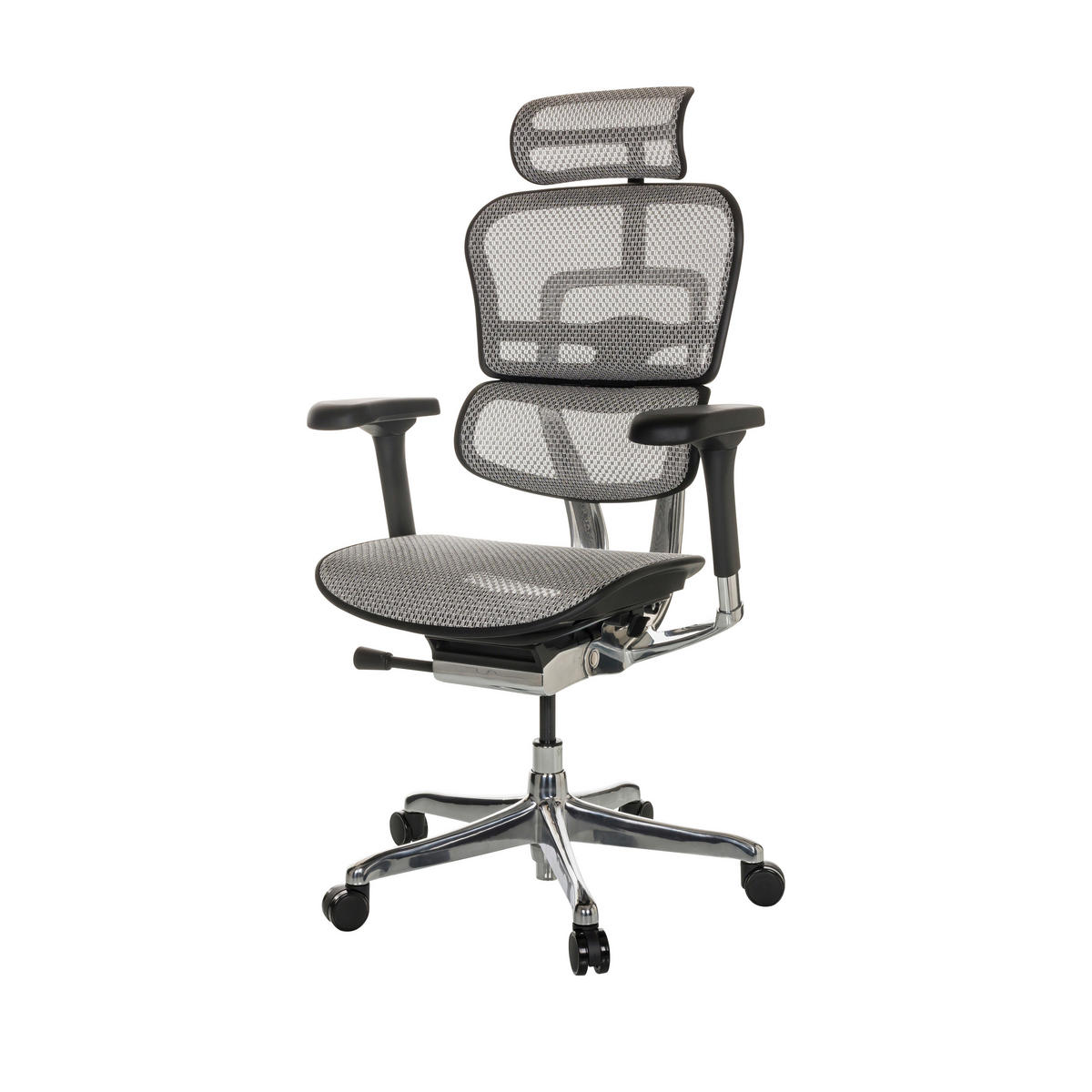 SNURRSTOL  i nät ljusgrå  - ljusgrå/silver, Basics, metall/textil (69/119-144/65cm) - MID.YOU