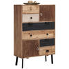 KOMMODE 80/125/35 cm  in Hellbraun, Schwarz, Dunkelbraun  - Hellbraun/Dunkelbraun, Lifestyle, Holz/Metall (80/125/35cm) - Landscape