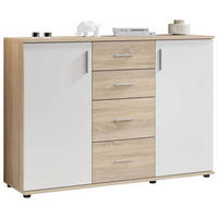 KOMÓD 120/82/35 cm  - ezüst/fekete, Design, műanyag/faalapú anyag (120/82/35cm) - Xora