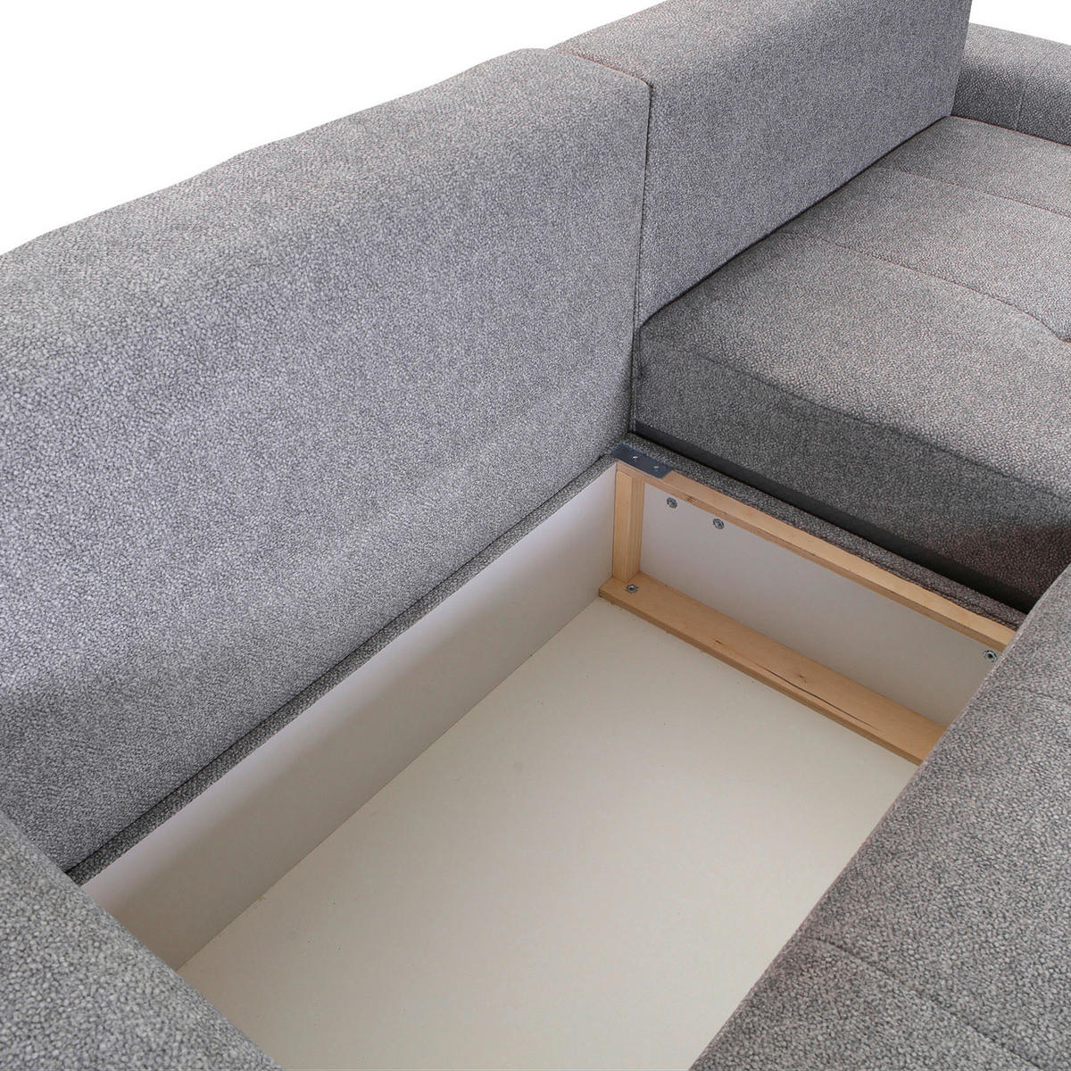 ECKSOFA in Velours Grau  - Schwarz/Grau, Konventionell, Kunststoff/Textil (247/156cm) - Carryhome