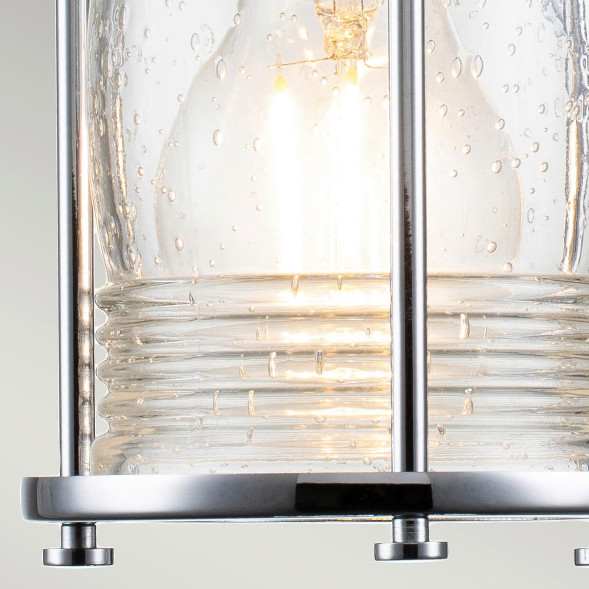 BADEZIMMER-WANDLEUCHTE - Chromfarben, Konventionell, Glas/Metall (20,6/12,7/16,9cm) - Elstead Lighting