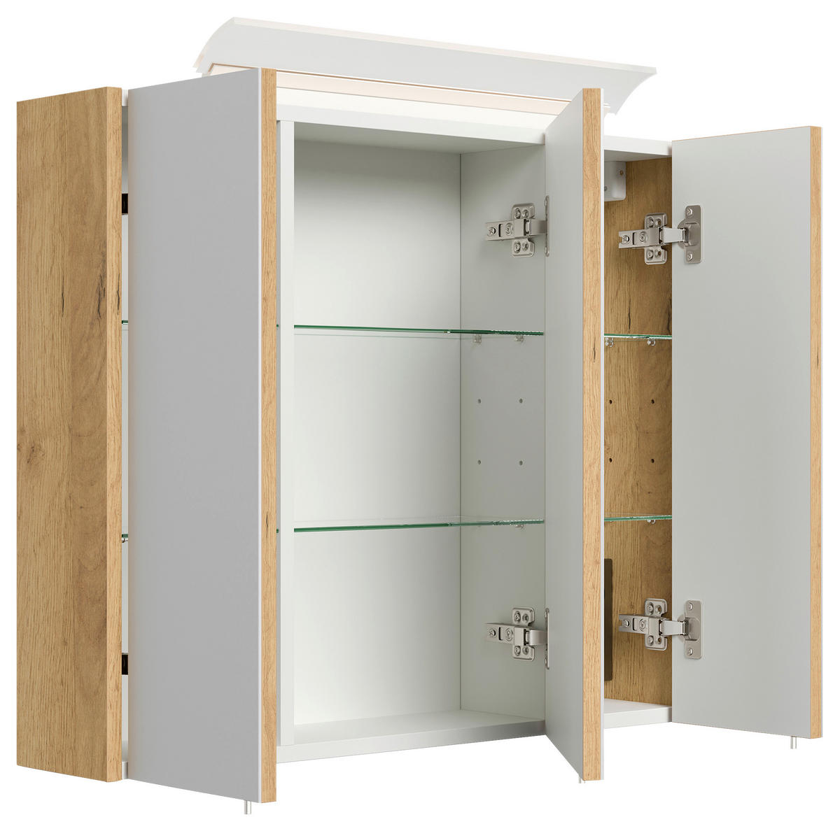SPIEGELSCHRANK 75/62/17 cm  - Eichefarben, MODERN, Glas/Holzwerkstoff (75/62/17cm) - MID.YOU