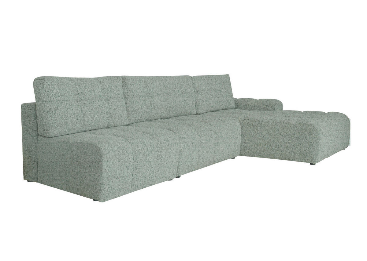 ECKSOFA  in Türkis  338/184 cm  - Türkis/Schwarz, Design, Textil (338/184cm) - MID.YOU