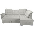 ECKSOFA Beige Chenille  - Chromfarben/Beige, KONVENTIONELL, Kunststoff/Textil (260/205cm) - Carryhome