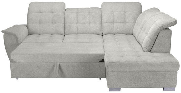 ECKSOFA Beige Chenille - Chromfarben/Beige, KONVENTIONELL, Kunststoff/Textil (260/205cm) - Carryhome