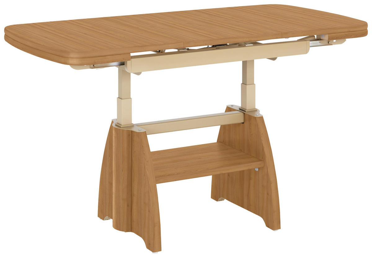 COUCHTISCH in Metall, Holzwerkstoff 90-131/65/56-75 cm  - Kirschbaumfarben, Konventionell, Holzwerkstoff/Metall (90-131/65/56-75cm) - Venda