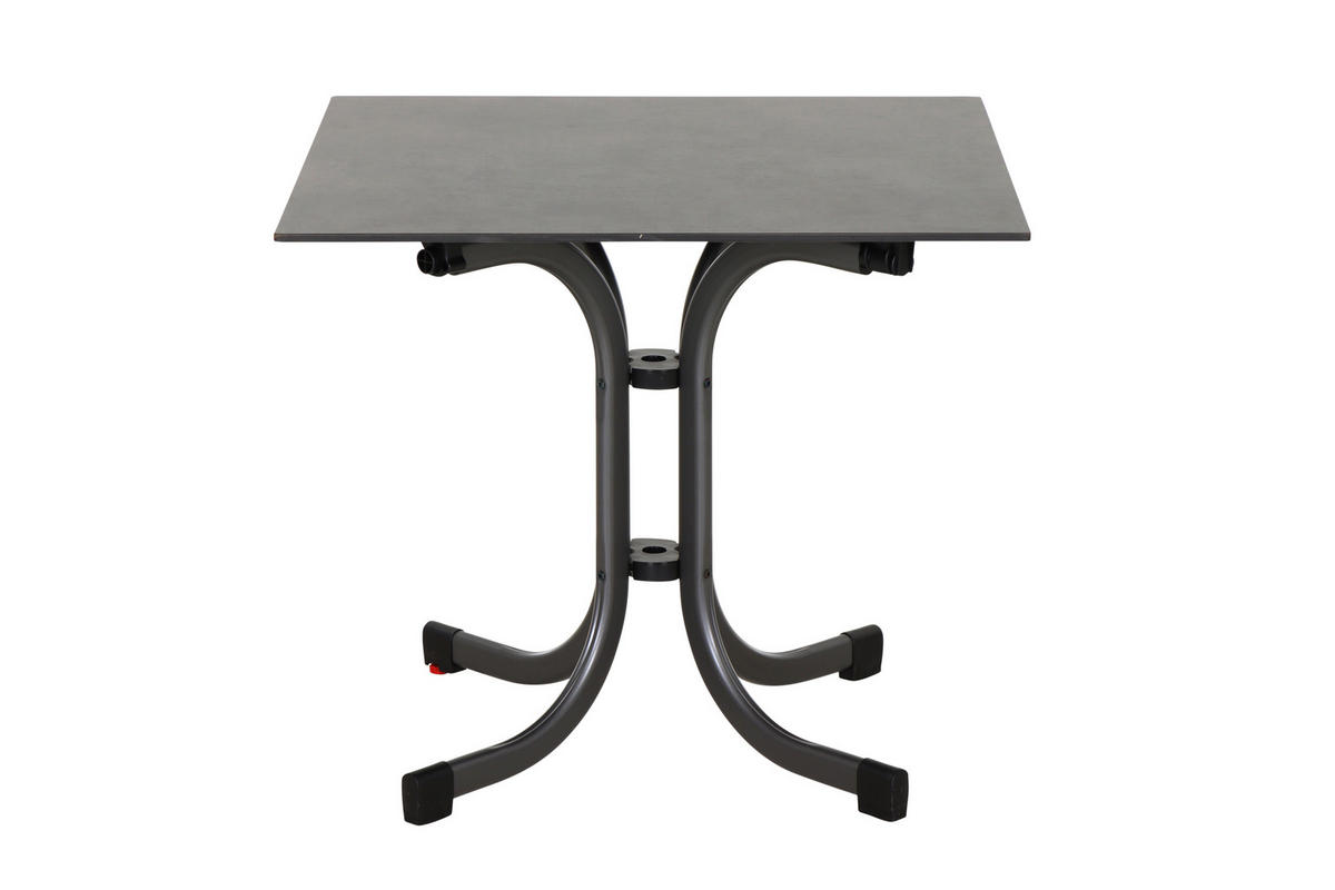 GARTENGARNITUR 3-teilig Stahl  - Anthrazit/Rot, Basics, Kunststoff/Metall (57/80/56cm) - Siena Garden