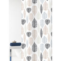 DUSCHVORHANG Duetto 180/200 cm  - Braun/Weiß, Basics, Kunststoff (180/200cm) - Grund