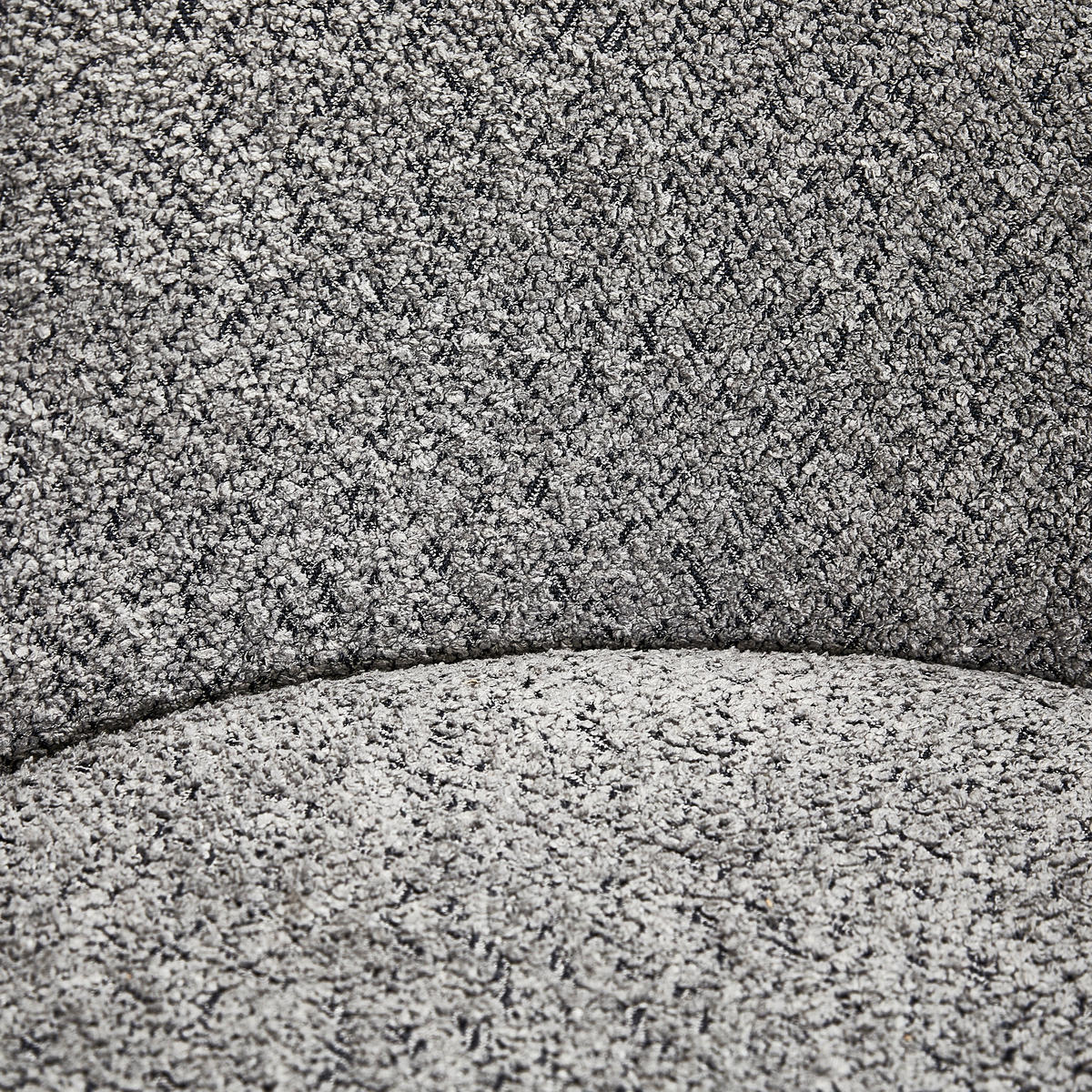 ARMLEHNSTUHL  in Eisen Bouclé  - Goldfarben/Grau, Design, Textil/Metall (53/78/61cm) - Ambia Home