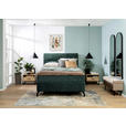 BOXSPRINGBETT 140/200 cm  in Dunkelgrün  - Dunkelgrün/Schwarz, Design, Textil/Metall (140/200cm) - Esposa