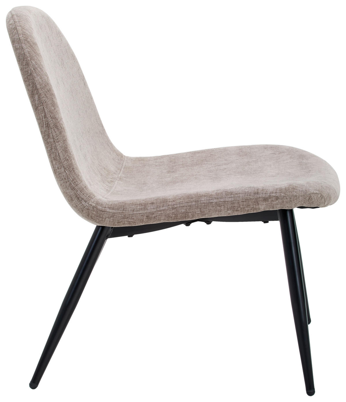 SESSEL Chenille Schwarz, Taupe    - Taupe/Schwarz, Design, Holz/Textil (63/82/74cm) - Livetastic