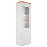 VITRINE in furniert Eiche Weiß, Eichefarben  - Eichefarben/Weiß, MODERN, Holz/Holzwerkstoff (57/195/40cm) - Carryhome