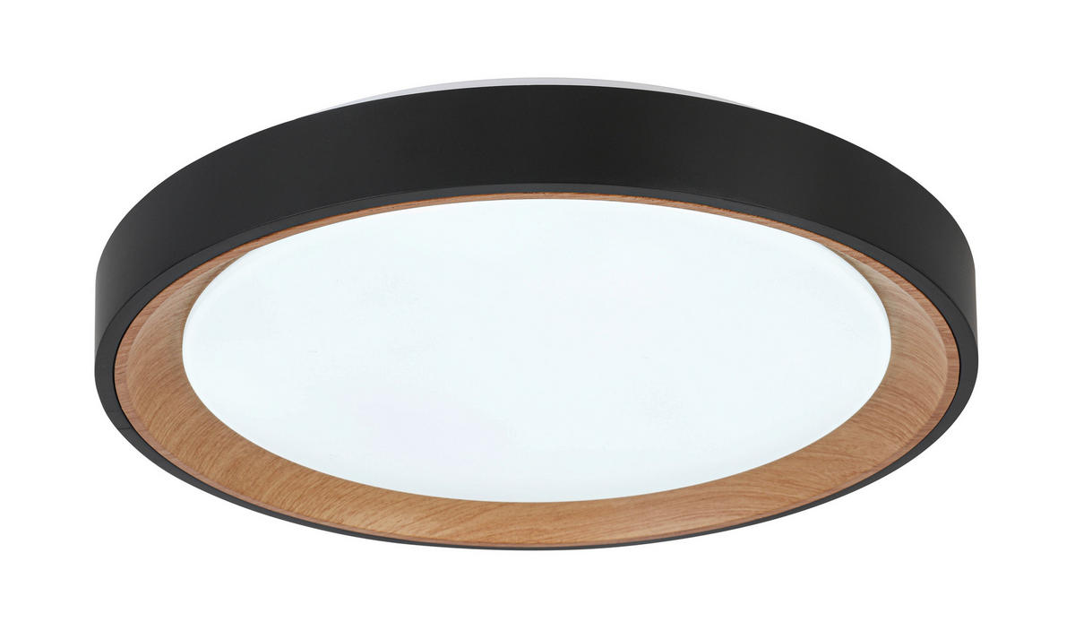 LED PLAFONJERA  - boja hrasta/bela, Trendi, metal/plastika (40/7cm) - Novel