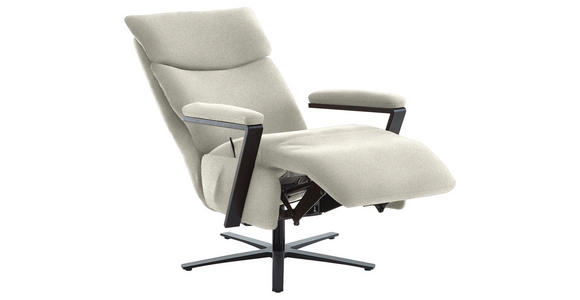 RELAXSESSEL in Textil Creme - Creme/Schwarz, Design, Textil/Metall (68/117/85cm) - Cantus