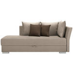 LIEGE  in Webstoff Beige  - Chromfarben/Beige, Design, Kunststoff/Textil (220/93/100cm) - Xora