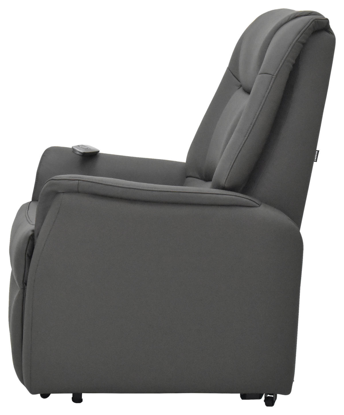 FERNSEHSESSEL  mit Kombination Echtleder/Lederlook beschichtet Dunkelbraun Relaxfunktion, Netzbetrieb, Aufstehhilfe  - Dunkelbraun/Schwarz, KONVENTIONELL, Leder/Textil (82/111/89cm) - Cantus