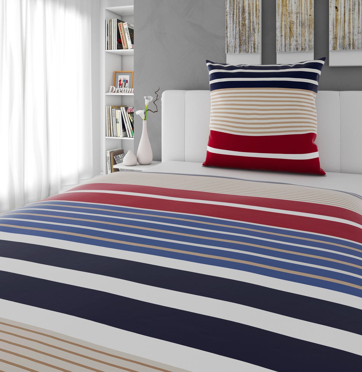 BETTWÄSCHE Renforcé 135/200 cm  - Dunkelblau, Textil (135/200cm) - Novel