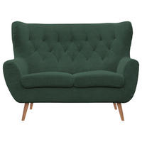 2-SITZER-SOFA Cord Grün  - Eichefarben/Grün, Design, Holz/Textil (137/101/95cm) - Stylife