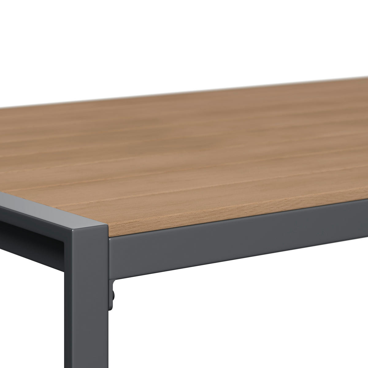 LOUNGEGARNITUR 4-teilig   120/81/80 cm Eisen  - Anthrazit/Naturfarben, Basics, Kunststoff/Textil (120/81/80cm) - Ambia Garden