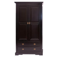 SCHRANK - Schwarzbraun/Messingfarben, Design, Holz/Metall (98/183,50/44cm) - MID.YOU