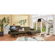ECKSOFA Biella in Flachgewebe Dunkelgrün  280/165 cm  - Dunkelgrün/Anthrazit, Design, Textil/Metall (280/165cm) - Johann Jakob